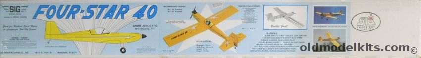 SIG Four-Star 40 - 59.75 Inch Wingspan R/C Sport Aircraft, RC-44 plastic model kit