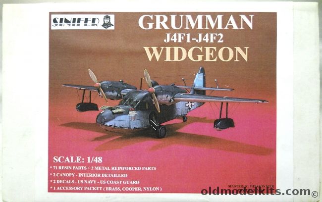 Sinifer 1/48 Grumman J4F1 J4F2 Widgeon - US Navy Or US Coast Guard, SN48007 plastic model kit