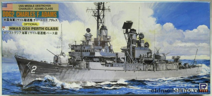 Skywave 1/700 DDG-2 USS Charles F. Adams Guided Missile Destroyer / John King / Lawrence / Claude V. Ricketts / Barney / Henry B Wilson / Lynde McCormick / Towers  or HMAS D38 Perth Royal Australian Navy, M-7 plastic model kit