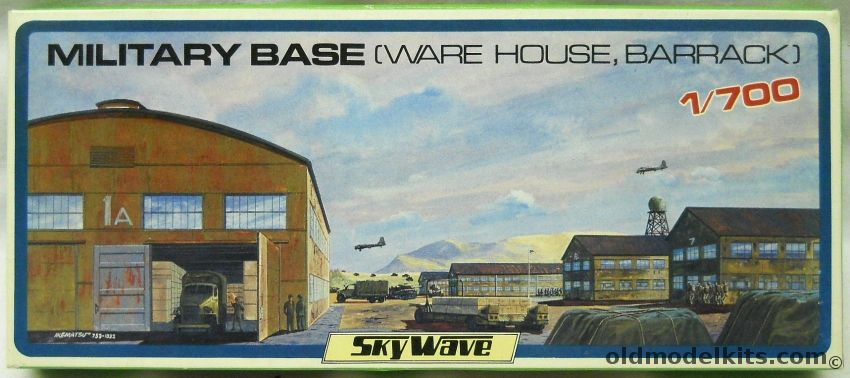 Skywave 1/700 Military Base Warehouse / Barracks - 3 Of Each, SW-500 plastic model kit