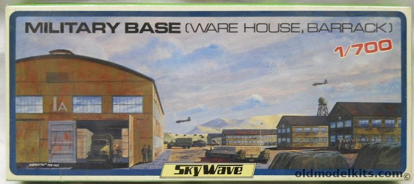Skywave 1/700 Military Base Warehouse / Barracks - 3 Of Each, SW-300 plastic model kit