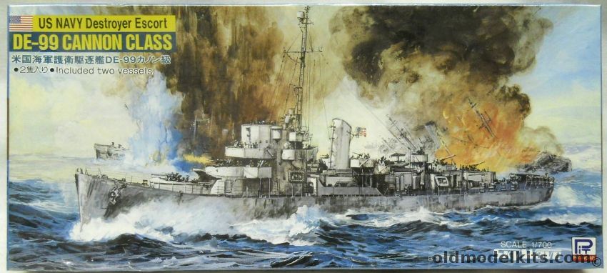 Skywave 1/700 TWO Cannon Class Destroyer Escorts DE99 - With Decals For Any Ship Of The Class, W-9 plastic model kit