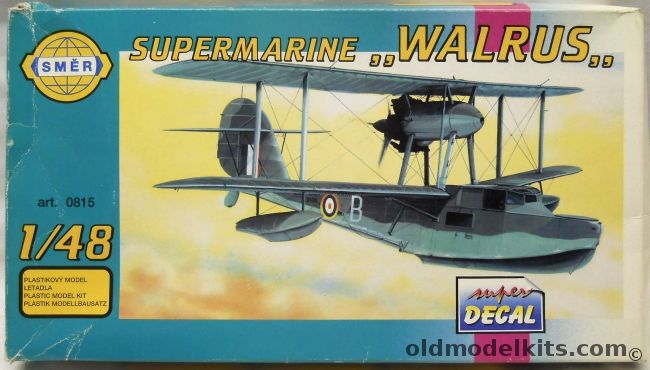 SMER 1/48 Supermarine Walrus Floatplane, 0815 plastic model kit