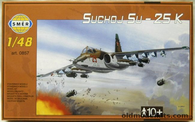 SMER 1/48 Su-25K Frogfoot - Czech 1989 / Slovak Air Force / Iraq Air Force 1989 / Ukraine Air Force Saki Air Base / USSR Bagram Air Base Afghanistan 1988 / Another USSR Afghanistan Aircraft - (ex OEZ), 0857 plastic model kit