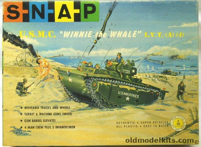 SNAP 1/40 USMC Winnie the Whale LVT A4 - With 75mm Cannon (Ex Adams), 157-149 plastic model kit