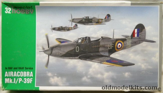 Special Hobby 1/32 RAF RAAF Airacobra Mk.I P-39F - RAF 601st Sq  With Czech Pilots / RAF 601st Sq. Commander's Aircraft / RAAF Australia 82nd Sq NSW, SH32025 plastic model kit