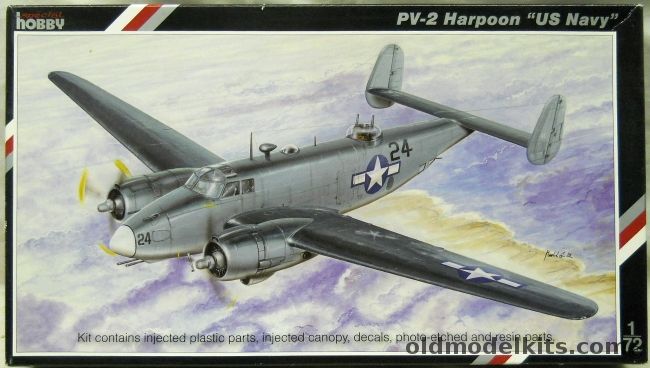 Special Hobby 1/72 PV-2 Harpoon - US Navy - Attu Island Aleutian Islands March 1945 / VPB-142 NAS Kaneohe Oahu Hawaii April 1945 / VP-772 NAS Los Alamitos California / UP-179 NAS St. Louis 1950, SH72093 plastic model kit