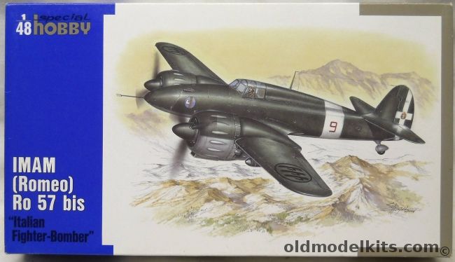 Special Hobby 1/48 IMAM Romeo Ro-57 Bis - 97th Gruppo Red 9 or Red 5 Both July 1943 / Naples-Capodichino Airfield 1943, 48075 plastic model kit