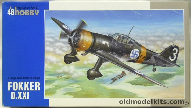 Special Hobby 1/48 Fokker D-XXI With Mercury Engine - Markings For Four Different Finnish Air Force Aircraft, 48078 plastic model kit