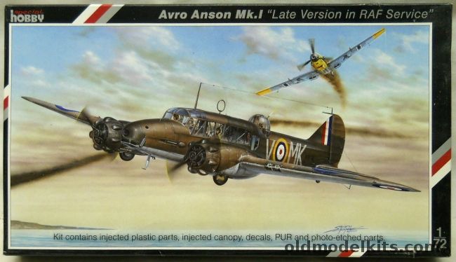 Special Hobby 1/72 Avro Anson Mk.1 Late Version RAF Service, SH72074 plastic model kit