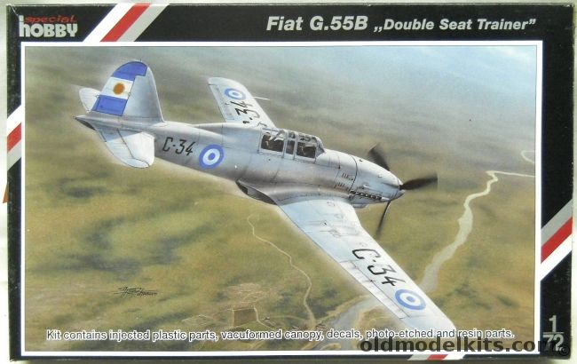 Special Hobby 1/72 TWO Fiat G-55B - Double Seat Trainer, SH72104 plastic model kit