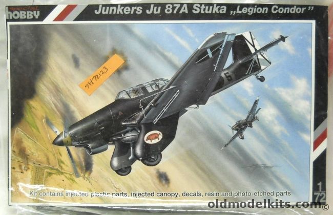 Special Hobby 1/72 Junkers Ju-87A Stuka Legion Condor - Spanish Civil War - Bagged, SH72123 plastic model kit