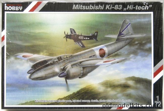 Special Hobby 1/72 Mitsubishi Ki-83 Hi Tech, SH72157 plastic model kit
