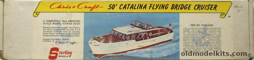 Sterling 1/19 Chris Craft 50' Catalina Flying Bridge Cruiser - With Optional Fittings Set - 31.25 Inches Long for Radio Control (R/C), B-7M plastic model kit