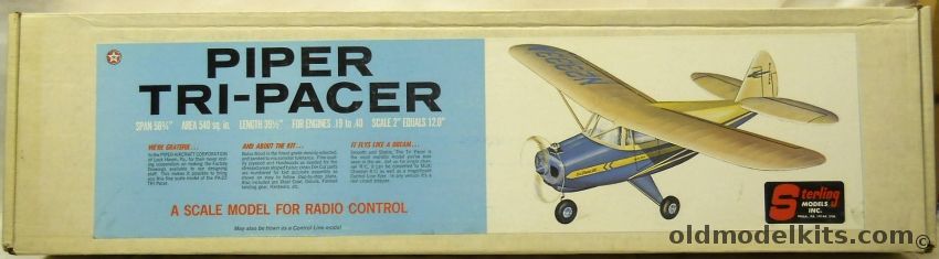 Sterling 1/6 Piper Tri-Pacer PA-22 - 58.75 Inch Wingspan for R/C - (Tripacer), FS1 plastic model kit
