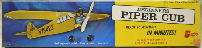 Sterling Piper Cub - 20.5 Inch Stunt Control Line Flying Aircraft, S36 plastic model kit