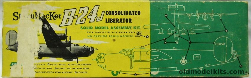 Strombecker 1/72 Consolidated B-24 J Liberator, C-76 plastic model kit