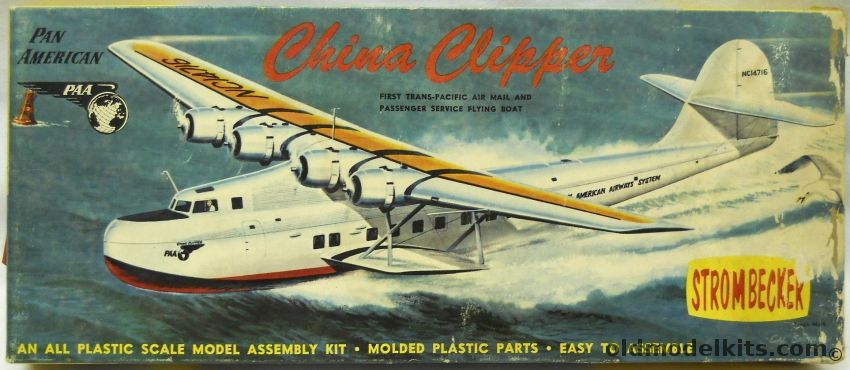 Strombecker 1/130 Pan American China Clipper Martin M-130, D31-89 plastic model kit