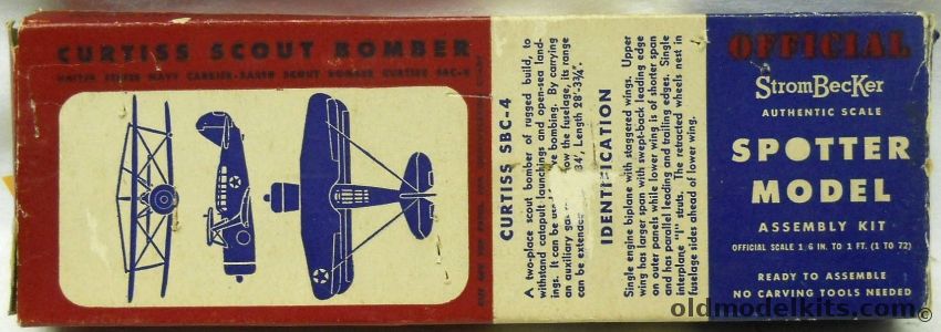 Strombecker 1/72 Curtiss SBC4 Helldiver Spotter Model, S-25 plastic model kit