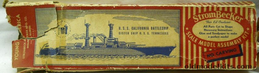 StromBecker 1/768 USS California Battleship - 1930s Configuration, C16 plastic model kit