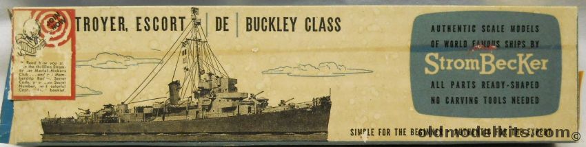 StromBecker USS Buckley DE Destroyer Escort, C19 plastic model kit