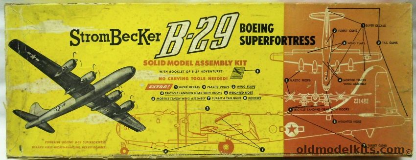 Strombecker 1/72 Boeing B-29 Superfortress, C-250 plastic model kit