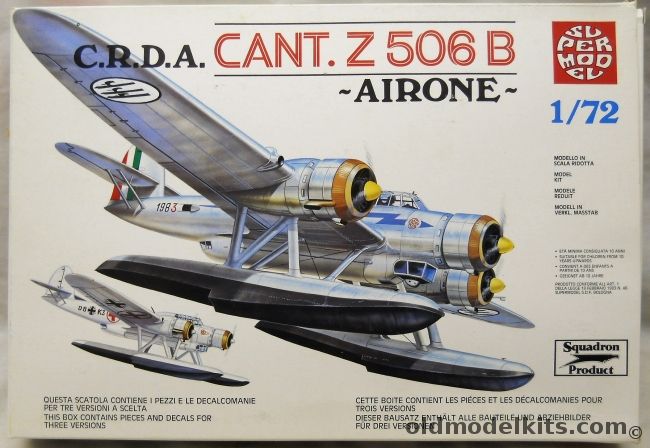 Supermodel 1/72 CRDA Cant Z-506 B Airone - Spanish Civil War / Italian Air Force SAR - (Z506), 10-015 plastic model kit