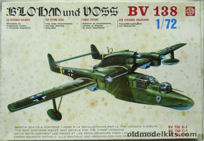 Supermodel 1/72 Blohm und Voss BV-138 - B-1 / C-1 /MS Minesweeper / B-1, 10-017 plastic model kit