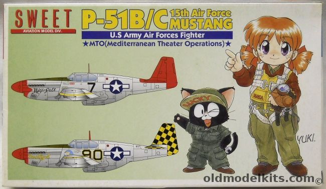 Sweet 1/144 P-51B/C Mustang 15th Air Force MTO - Two Kits (P-51), 18 plastic model kit