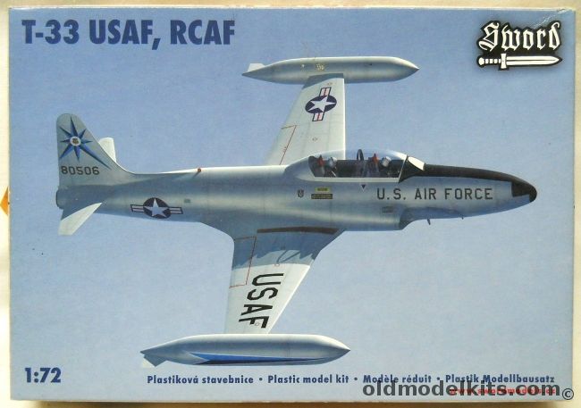 Sword 1/72 TWO T-33 - USAF 318 FIS McChord AFB / RCAF Canada 318 Black Knight Squadron, SW72027 plastic model kit