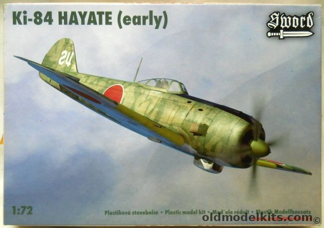 Sword 1/72 TWO Ki-84 Hayate Early - Frank 1st Batch Test Aircraft 22nd FR No24 1944 Fussa Air Base Tokyo, SW72032 plastic model kit