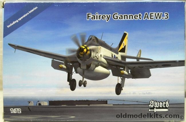 Sword 1/72 Fairey Gannet AEW.3 - FAA 849 sq HMS Ark Royal 1978 / 849 Sq HMS Hermes 1968, SW72088SE plastic model kit