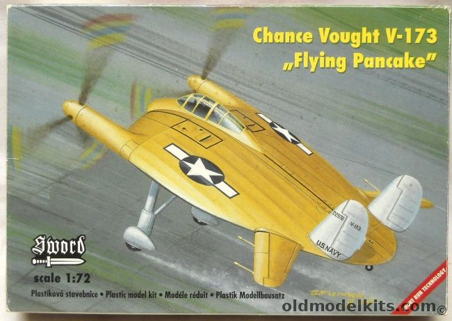 Sword 1/72 Chance Vought V-173 Flying Pancake, KPS72018 plastic model kit