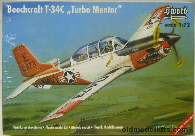 Sword 1/72 Beechcraft T-34C Turbo Mentor - Argentine Army (Falkland Islands May 1982) or US Navy TAW-5, SW72007 plastic model kit