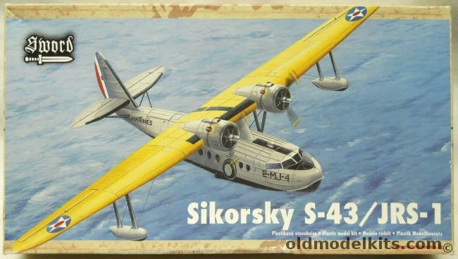 Sword 1/72 Sikorsky S-43 / JRS-1 - Baby Clipper - With DPS Pan Am Decals / Yello Mask Mask Set - US Marines 1938 Hi-Vis / US Navy NAS Ford Island Spring 1942, SW72019 plastic model kit