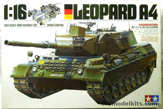 Tamiya 1/16 Leopard A4 - Motorized For R/C (Remote Control), 56002 plastic model kit