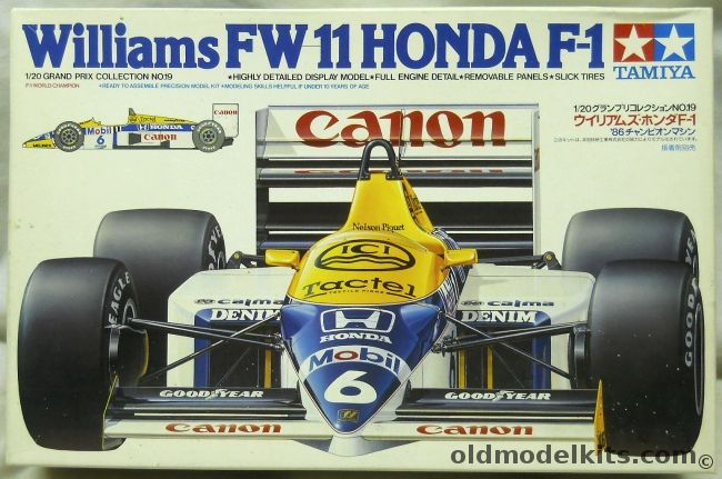 Tamiya 1/24 Williams FW-11 Honda F-1, 2019 plastic model kit