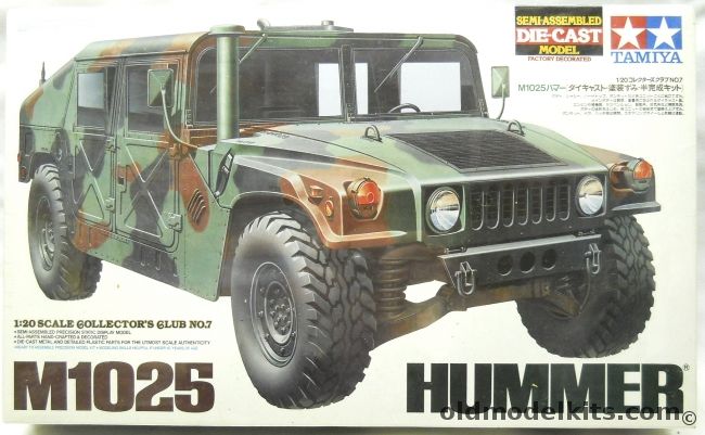 Tamiya 1/20 M1025 Hummer  - Semi-Assembled Factory Decorated Die-Cast Model, 23007 plastic model kit