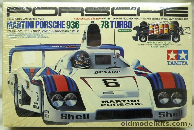 Tamiya 1/24 Martini Porsche 936 78Turbo - Motorized, 2412 plastic model kit