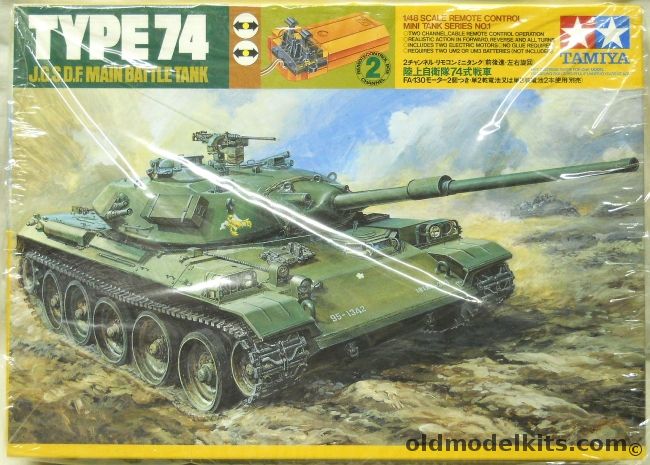 Tamiya 1/48 Type 74 JGSDF Main Battle Tank - Motorized and Remote Control, 30901 plastic model kit