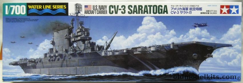 Tamiya 1/700 USS Saratoga CV-3 With Toms PE Set And 3D Model Parts 20mm Cannons, 31713 plastic model kit