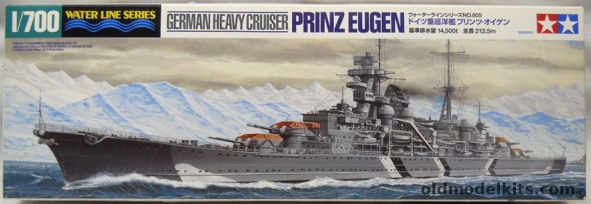Tamiya 1/700 Prinz Eugen Heavy Cruiser, 31805 plastic model kit