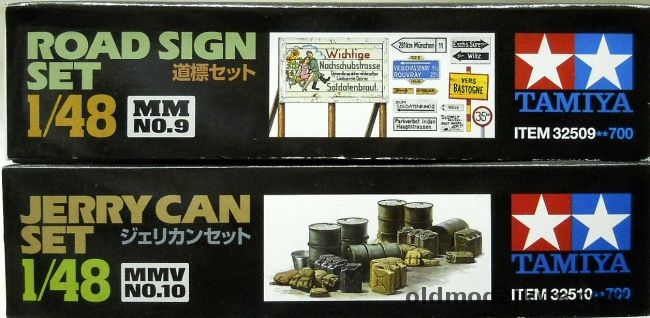 Tamiya 1/48 Road Sign Set / Jerry Can Set, 32509 plastic model kit