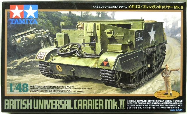 Tamiya 1/48 British Universal Carrier Mk.II - With Two Figures, 32516 plastic model kit