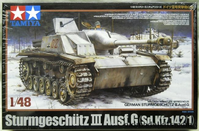Tamiya 1/48 Sturmgeschutz III Ausf.G - Sd.Kfz.142/1 - With Metal Chassis, 32525 plastic model kit