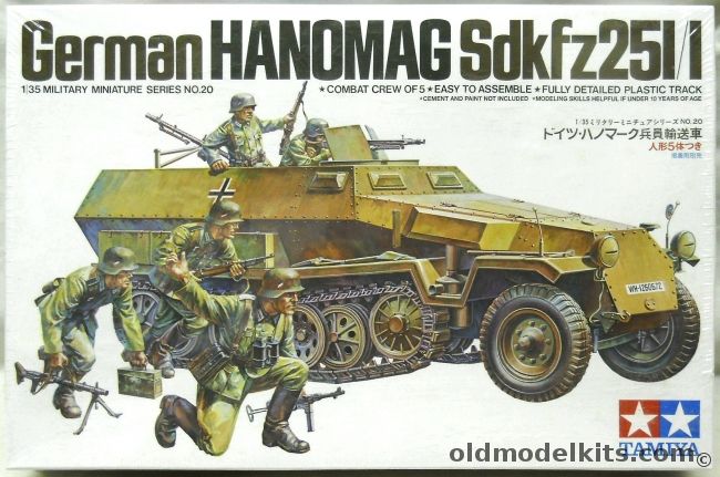 Tamiya 1/35 Hanomag Sdkfz 251/1, 35020 plastic model kit