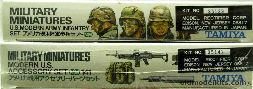 Tamiya 1/35 US Modern Army Infantry And Modern US Accessory Set, 35133 plastic model kit