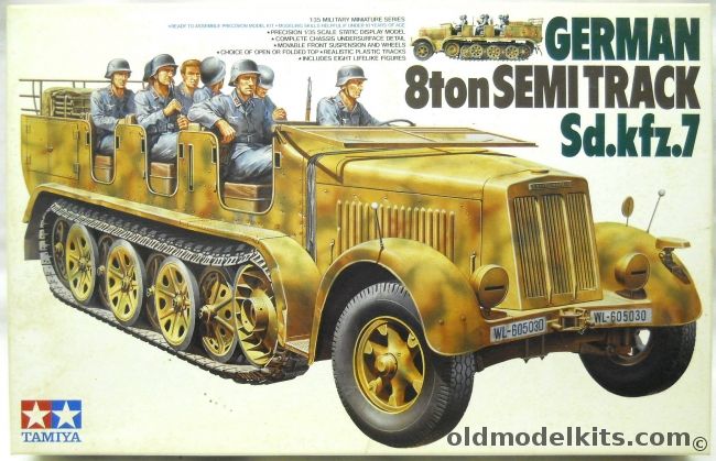 Tamiya 1/35 Sd. Kfz7 8 Ton Semi Track Truck, 35148 plastic model kit