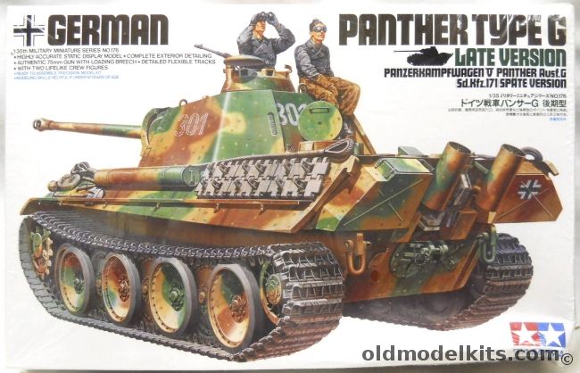 Tamiya 1/35 Panther Type G - Late Version Sd.Kfz.171 Panther V Ausf. G Tank, 35176 plastic model kit