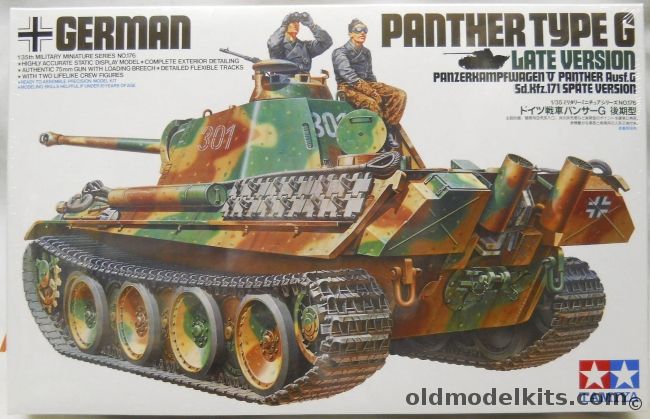 Tamiya 1/35 Panther Type G - Late Version Sd.Kfz.171 Panther V Ausf. G Tank, 35176 plastic model kit